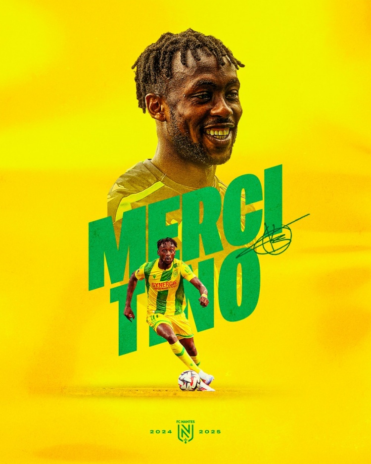 官方:南特29岁前锋卡德维尔加盟希腊球队阿里斯