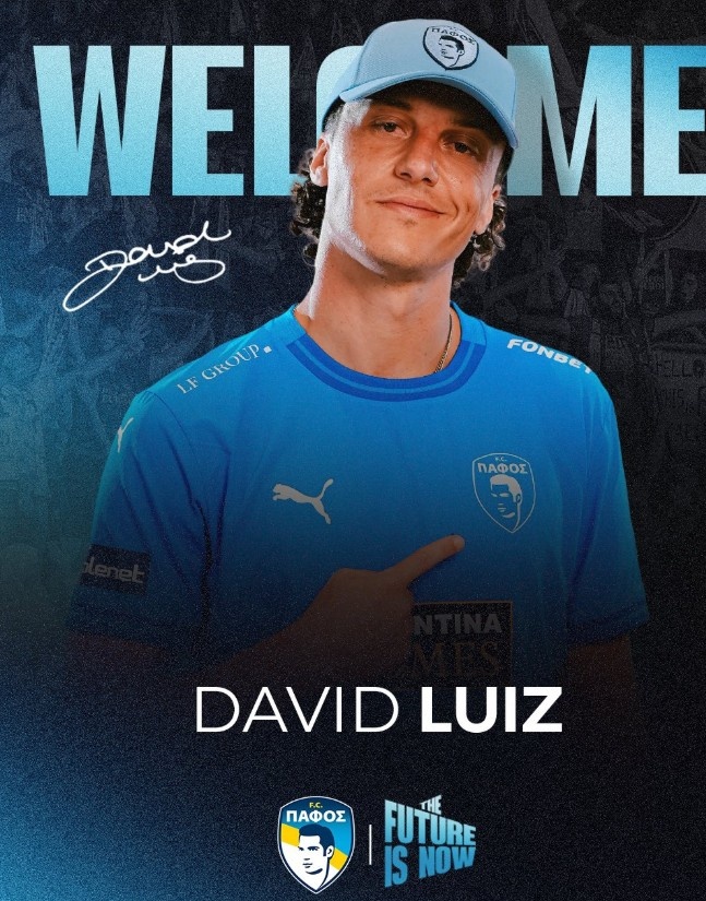 塞浦路斯迎来巨星!帕福斯官方:大卫-路易斯加盟,签约至2027年